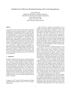Deadlock-Free Oblivious Wormhole Routing with Cyclic