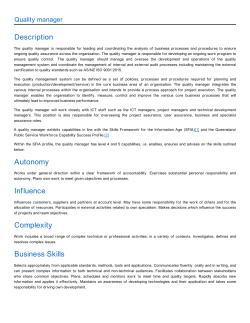 Description Autonomy Influence Complexity Business Skills