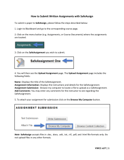 How to Submit Written Assignments with SafeAssign