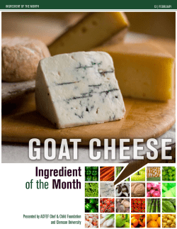 Goat Cheese - American Culinary Federation