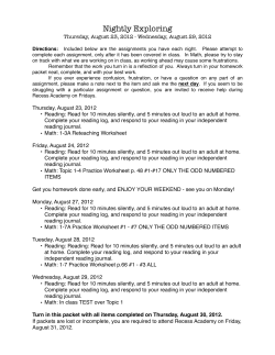 Homework Packet 8-23-11 copy