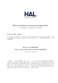 Phase transitions of saturated triglycerides