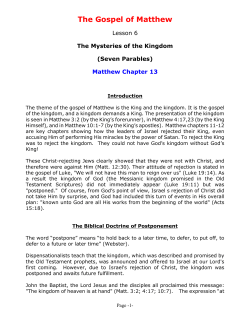 The Mysteries of the Kingdom [PDF Format Only]