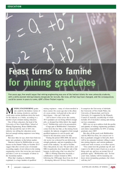 for mining graduates - The Australian Journal of Mining