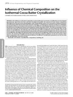 Influence of Chemical Composition on the Isothermal Cocoa Butter