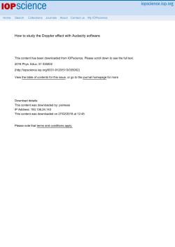 How to study the Doppler effect with Audacity software