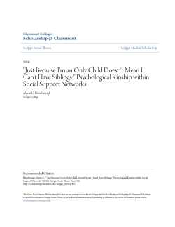 "Just Because I`m an Only Child Doesn`t Mean I Can`t Have Siblings