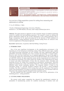 An overview of data acquisition system for cutting force measuring
