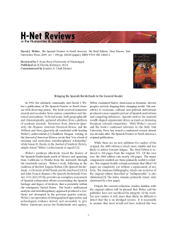 Bringing the Spanish Borderlands to the General Reader - H-Net