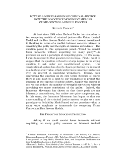 toward a new paradigm of criminal justice