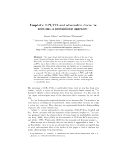 Emphatic NPI/FCI and adversative discourse relations, a