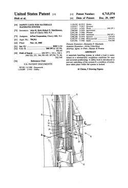 Safety lock for materials handling system