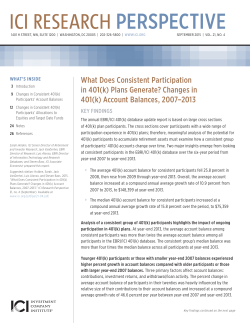 Plans Generate? Changes in 401(k)