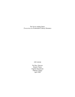 The Never-ending Quest: Possession as a Postmodern Literary