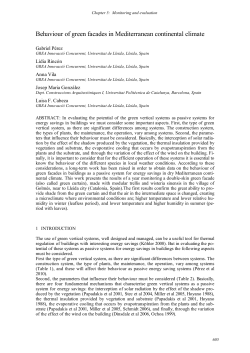Behaviour of green facades in Mediterranean continental climate
