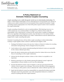 A Policy Statement on Domestic Violence