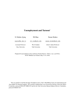 Unemployment and Turnout
