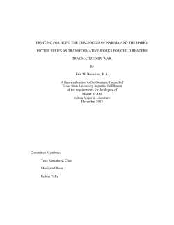 fighting for hope: the chronicles of narnia