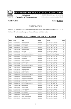 university of agriculture, faisalabad faisalabad pakistan