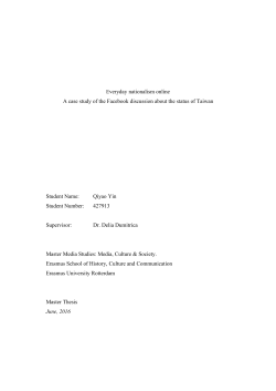 Everyday nationalism online - Erasmus University Thesis Repository