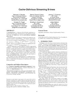 Cache-Oblivious Streaming B-trees