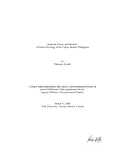 Seaweed, Power, and Markets - Faculty of Environmental Studies