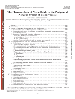The Pharmacology of Nitric Oxide in the Peripheral Nervous System