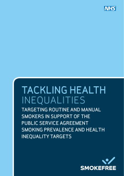 Tackling health Inequalities- Targeting routine and manual smokers