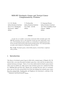 SER-SIT Stochastic Games and Vertical Linear Complementarity