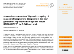 Interactive comment on &ldquo;Dynamic coupling of regional