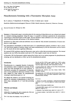 Phenylketonuria Screening with a Fluorometric