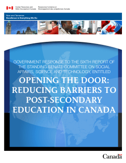 Government Response to Opening the Door