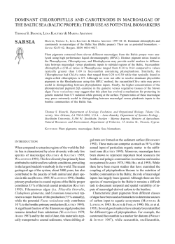 DOMINANT CHLOROPHYLLS AND CAROTENOIDS IN