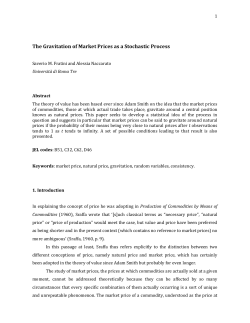 The Gravitation of Market Prices as a Stochastic Process
