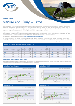 Manure and Slurry &ndash; Cattle - NRM Laboratories