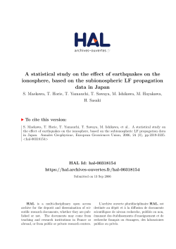 A statistical study on the effect of earthquakes on the