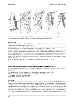 470 REFERENCES UPLIFT AND EROSION RATES FROM