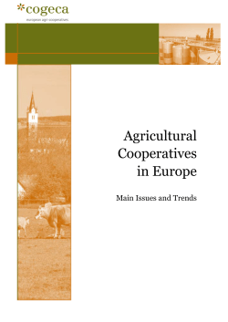 Agricultural cooperatives in Europe - Cooperativas Agro