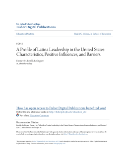 A Profile of Latina Leadership in the United States: Characteristics