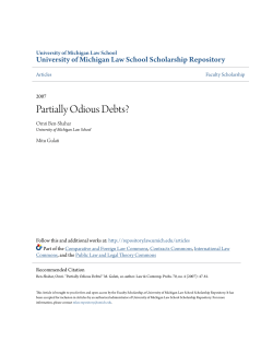 Partially Odious Debts? - University of Michigan Law School