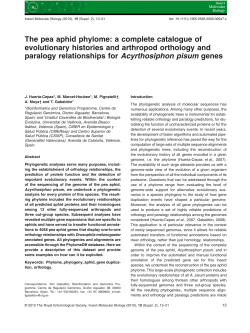 The pea aphid phylome: a complete catalogue of evolutionary