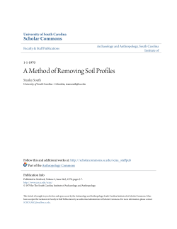 A Method of Removing Soil Profiles - Scholar Commons