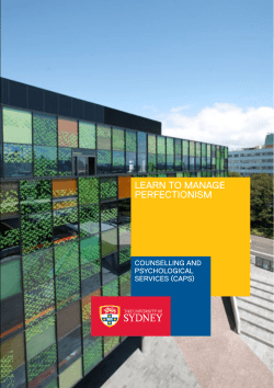 learn to manage perfectionism