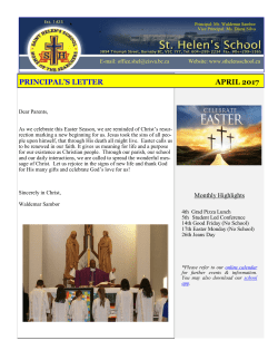 Principal`s Newsletter