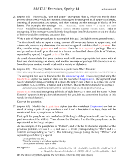MAT331 Exercises, Spring 14