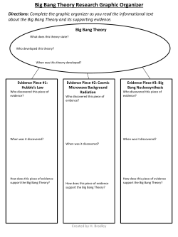 Big Bang Theory Research Graphic Organizer