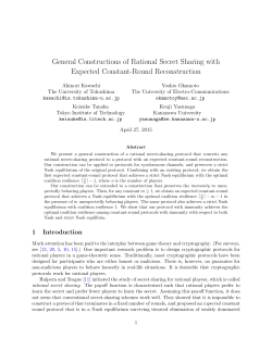 General Constructions of Rational Secret Sharing with Expected