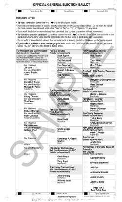 Sample Ballot November 2016