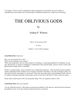 THE OBLIVIOUS GODS