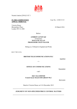 PDF 851KB - Competition Appeal Tribunal